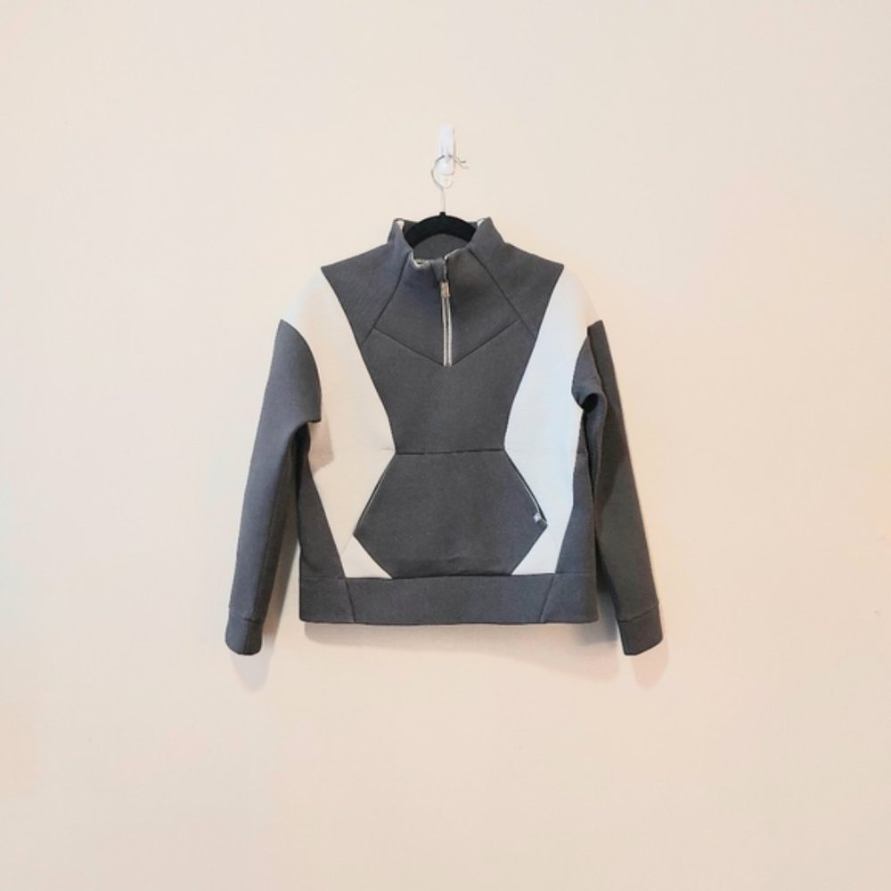 Figs 1 4 Zip Colour Block Pullover Sweater Sweatshirt Womens S